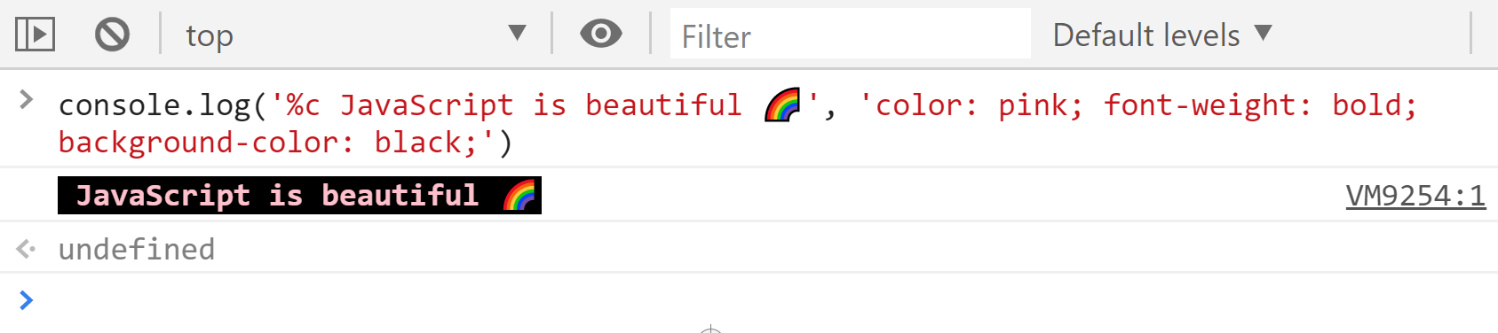 Custom CSS styles in browser console