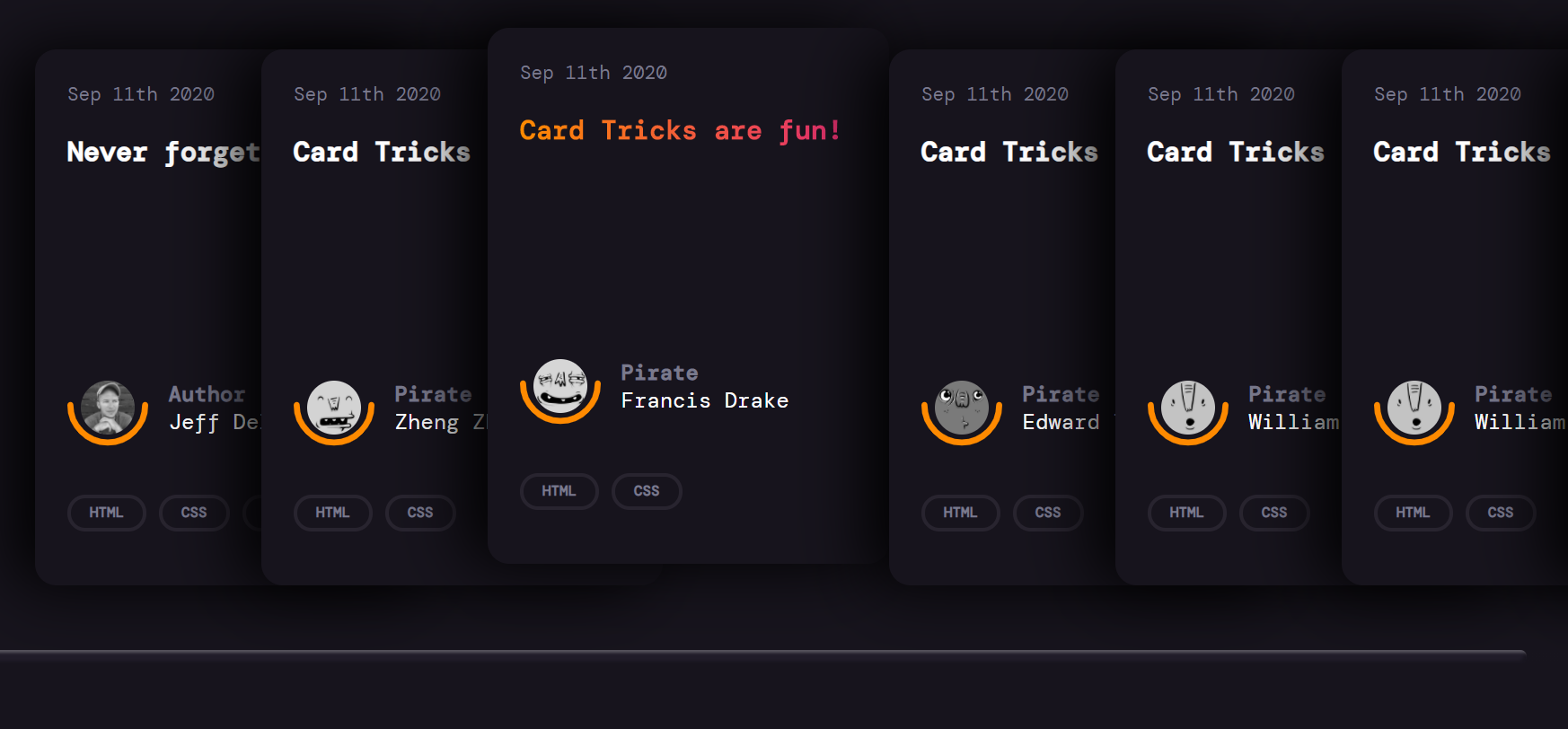 Animated CSS Cards Tutorial