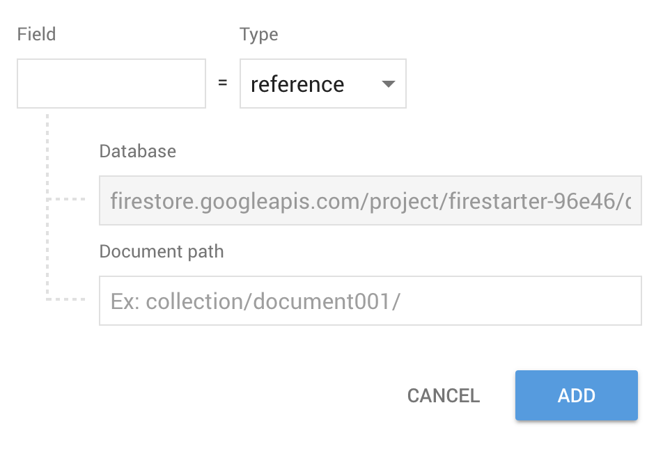 Reference a document from a document in Firestore