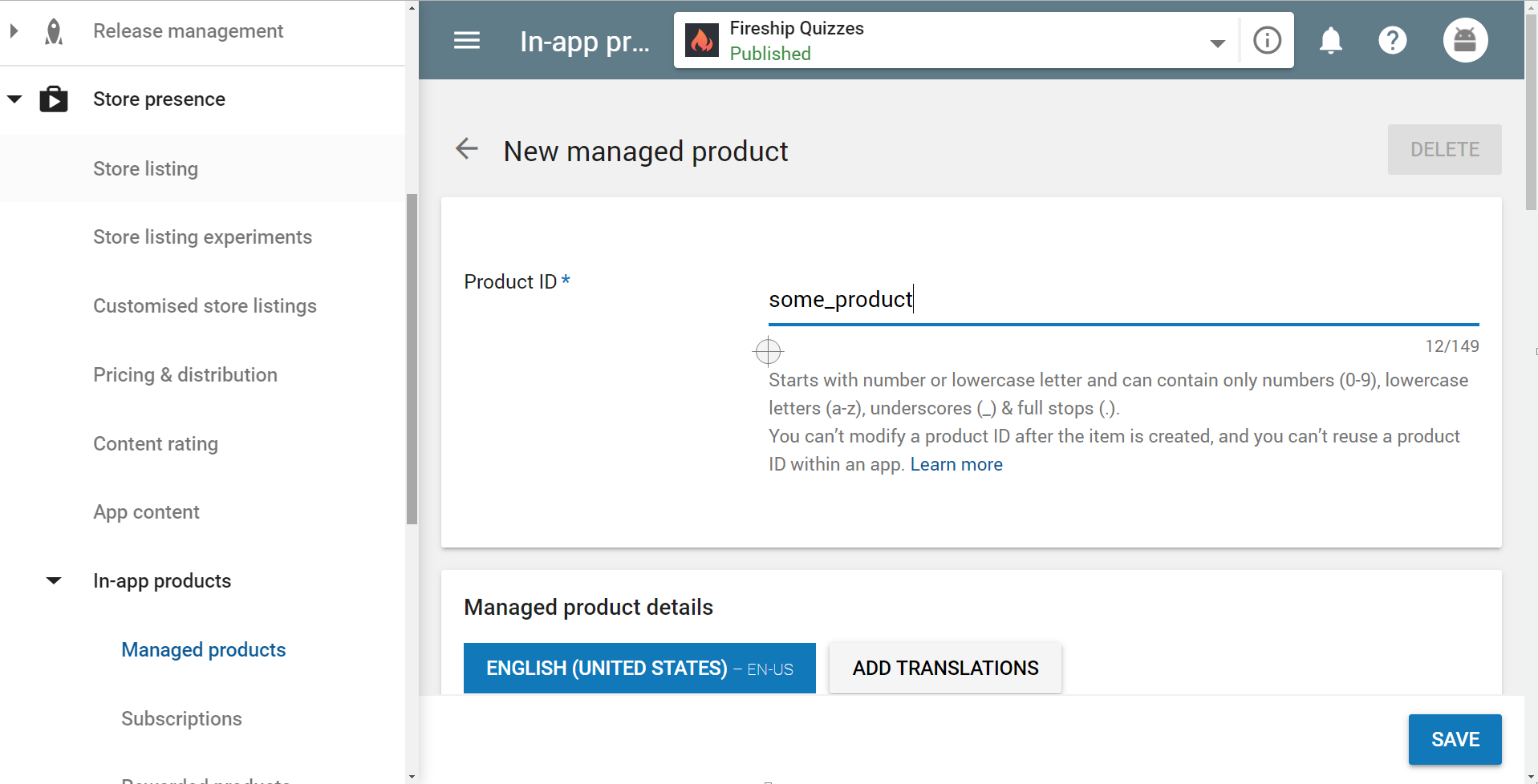 Setup a merchant account and create a managed product
