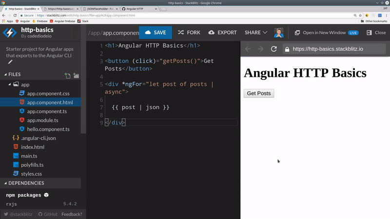 Example of get request using Angular HTTP Client